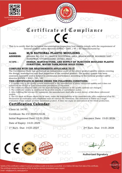 CE certificate, Roorkee plant